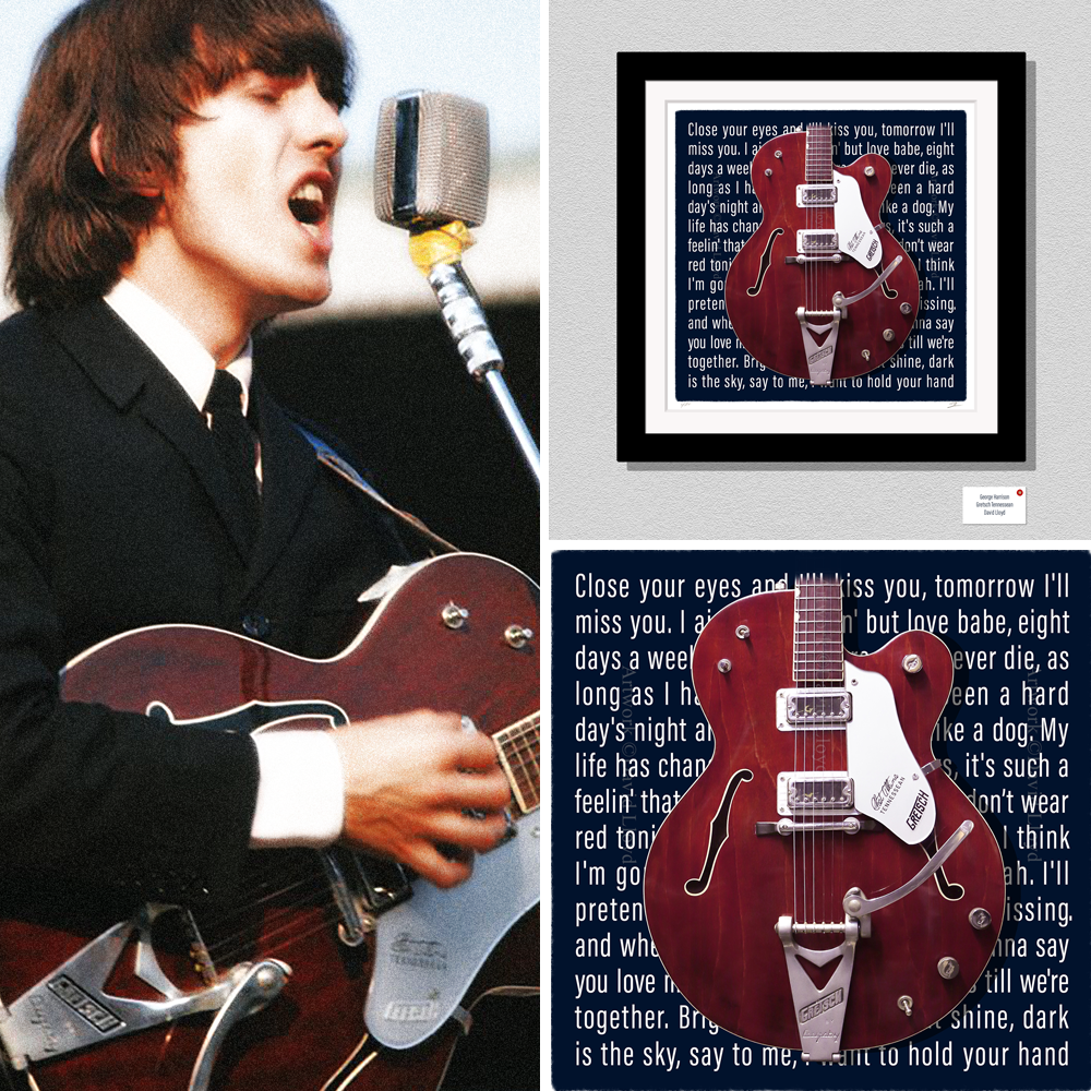 アート・デザイン・音楽 TARTAN: Romancing the Plaid George Harrison Beatles Tennessean Guitar Inspired Giclee