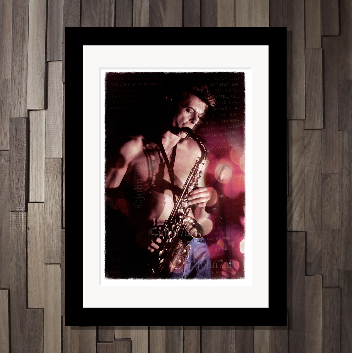 David Bowie Sax Découpe Poster - Giclée Print – John7arts