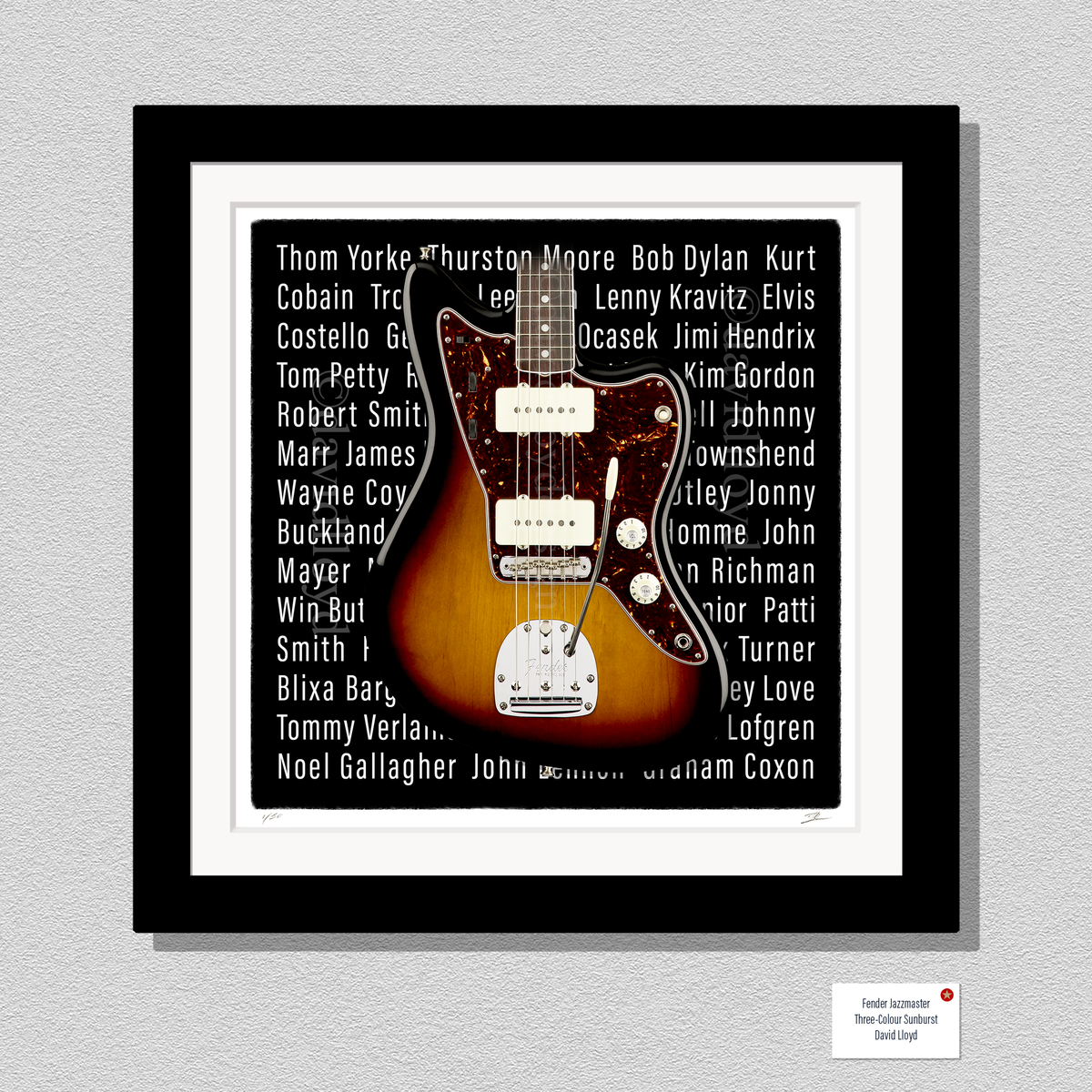 Iconic Jazzmaster Guitar Inspired Limited Edition Print Gift