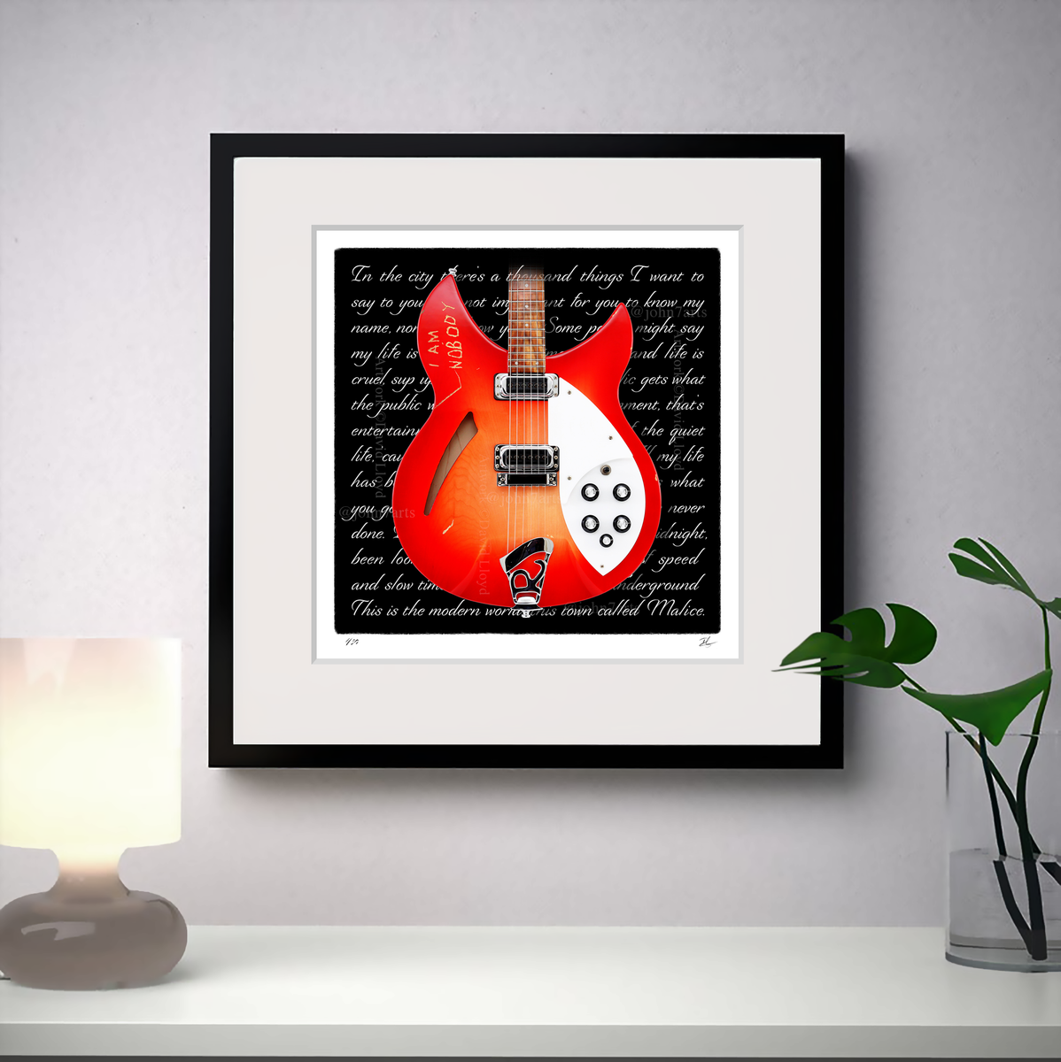Paul Weller The Jam Inspired Guitar Print Gift – John7arts