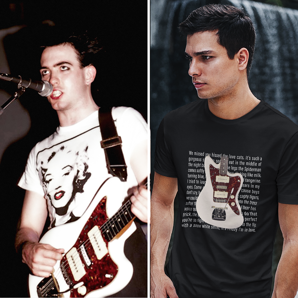 Robert Smith - The Cure Inspired Soft Cotton Guitar T-Shirt Gift