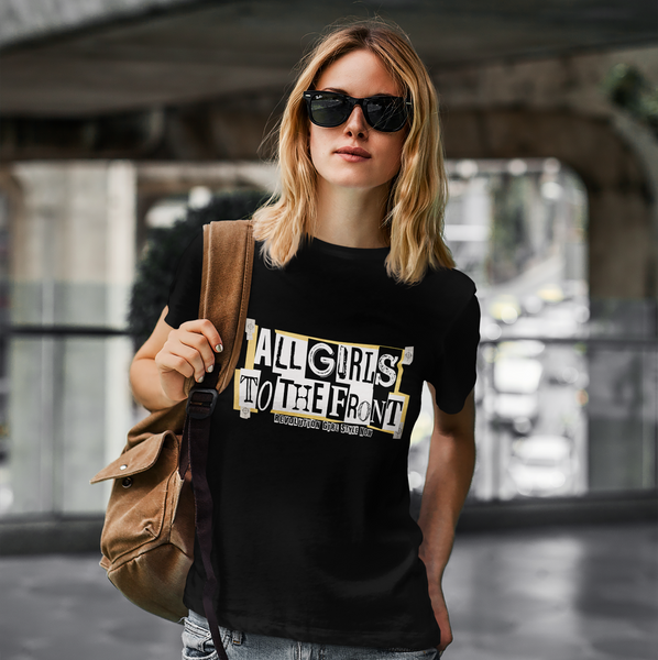 All Girls To The Front T-Shirt Soft Cotton Lesbian Feminist Grrrl Gift