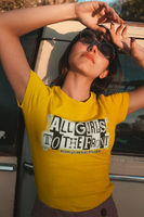 All Girls To The Front T-Shirt Soft Cotton Lesbian Feminist Grrrl Gift