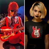 David Bowie Rebel Rebel Futurama Guitar Inspired Soft Cotton Unisex T-Shirt Gift