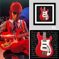 David Bowie Rebel Rebel Inspired Hagstrom Futurama Guitar Print Gift