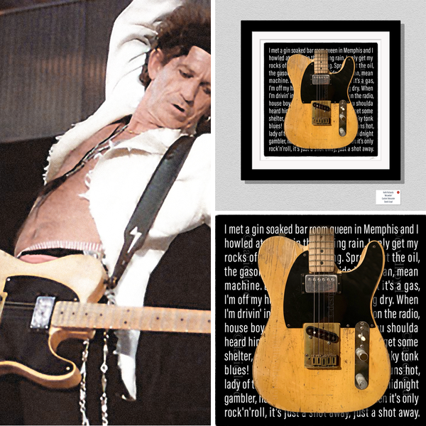 Keith Richards Micawber Inspired Limited Edition Guitar Print Gift - Custom Telecaster Gift Vintage Iconic Rock Guitar