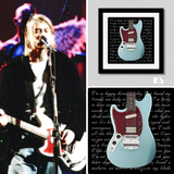 Kurt Cobain Nirvana Inspired Unique Iconic Limited Edition Sonic Blue Mustang Guitar Print Gift