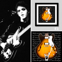 Lou Reed Inspired Limited Edition Gallery Quality Print - Unique Transformer Guitar Artwork Gift For Guitarist - Velvet Underground