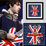 Noel Gallagher Oasis Inspired Union Jack Guitar Limited Edition Print Gift - Custom Epiphone Sheraton Vintage Iconic Rock Guitar