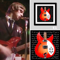 Paul Weller The Jam Inspired Rickenbacker Fireglo 330 Guitar Print Gift