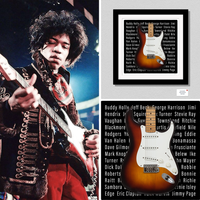 Iconic Stratocaster Guitar Inspired Sunburst Guitar Print Gift