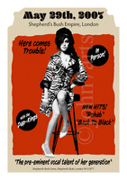 Amy Winehouse Concert Poster - Signed Gallery Quality Giclée Wall Art Print Gift On Archive Paper For Amy Show at the Shepherds Bush Odeon in London