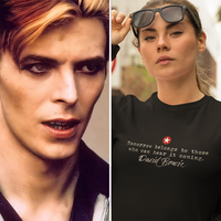 David Bowie Inspired Quotation T-Shirt Unisex Soft Cotton Jazz Tee Gift