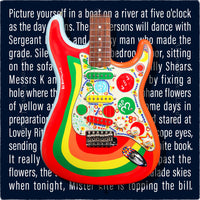 George Harrison Beatles 'Rocky Stratocaster' Guitar Inspired Giclee Print