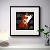 Iconic Firebird VII Sunburst Guitar Inspired Print Gift
