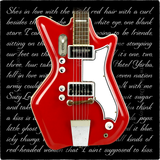 Jack White - White Stripes Inspired Airline Guitar Print Gift