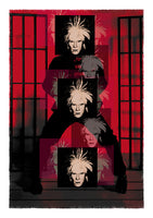 Andy Warhol Unique Gift Print, Warhol Gift For Pop Art Lover, Warhol Elvis Jailhouse Montage, Andy Warhol New York Factory #3 Red