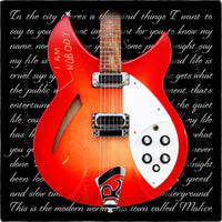 Paul Weller The Jam Inspired Rickenbacker Fireglo 330 Guitar Print Gift