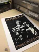 The Sensational Alex Harvey Band poster / print for the Newcastle City Hall 6th and 7th May, 1976 in studio