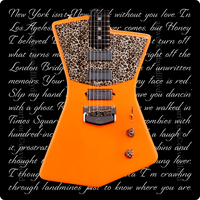 St Vincent Annie Clark soft cotton unisex guitar t-shirt design inspired by Annie’s neon orange Signature Music Man
