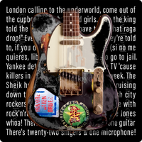 Clash Joe Strummer Coaster Gift - Iconic Custom Telecaster Guitar Drinks Mat