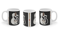 David Bowie Inspired Premium Quality 11oz Coffee Mug Gift - Iconic Dual Tone Guitar