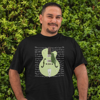 Depeche Mode Martin Lee Gore soft cotton unisex guitar t-shirt design inspired by Martin’s Green Knight guitar - black-2