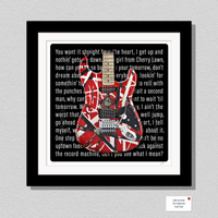Eddie Van Halen Frankenstrat Inspired Limited Edition Giclée Print Gift