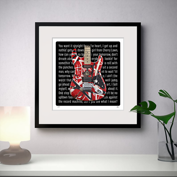 Eddie Van Halen Frankenstrat Inspired Limited Edition Giclée Print Gift