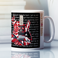 Eddie Van Halen Frankenstrat Inspired Premium Quality 11oz Coffee Mug Gift