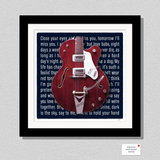 George Harrison Beatles Tennessean Guitar Inspired Signed Limited Edition Giclee Print