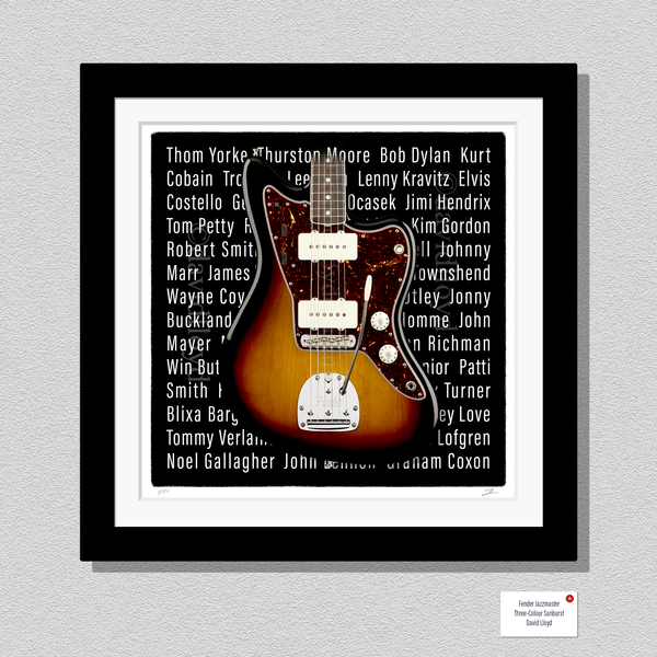 Iconic Jazzmaster Guitar Inspired Limited Edition Print Gift