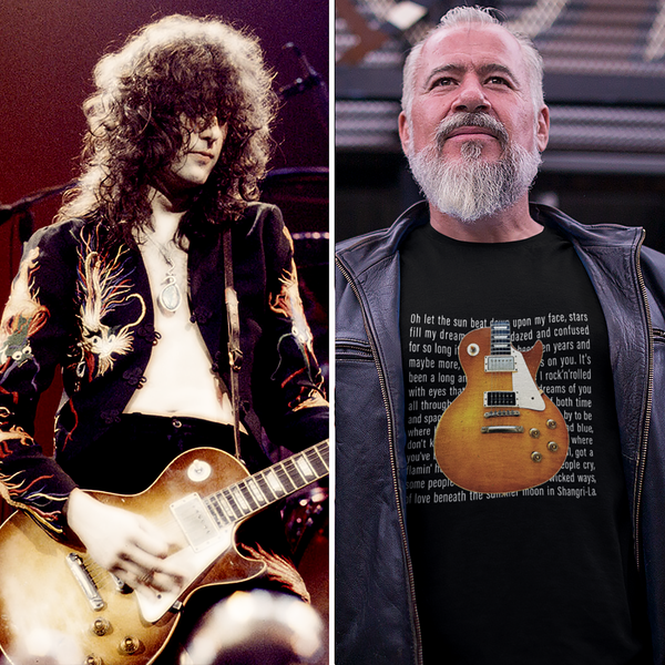 Probity Led Zeppelin Orange Circle Jimmy Page Official T-Shirt – Men's & Unisex Band Tee