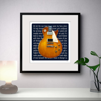 Jimmy Page - Led Zeppelin Guitar Inspired Les Paul No.1 Print Gift