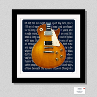 Jimmy Page - Led Zeppelin Guitar Inspired Les Paul No.1 Print Gift