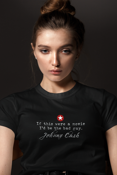 Johnny Cash Inspired Quotation T-Shirt Unisex Soft Cotton Country & Western Tee Gift