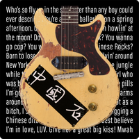 Johnny Thunders New York Dolls Heartbreakers Inspired Les Paul TV Guitar Print Gift