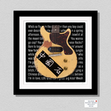 Johnny Thunders New York Dolls Heartbreakers Inspired Les Paul TV Guitar Print Gift