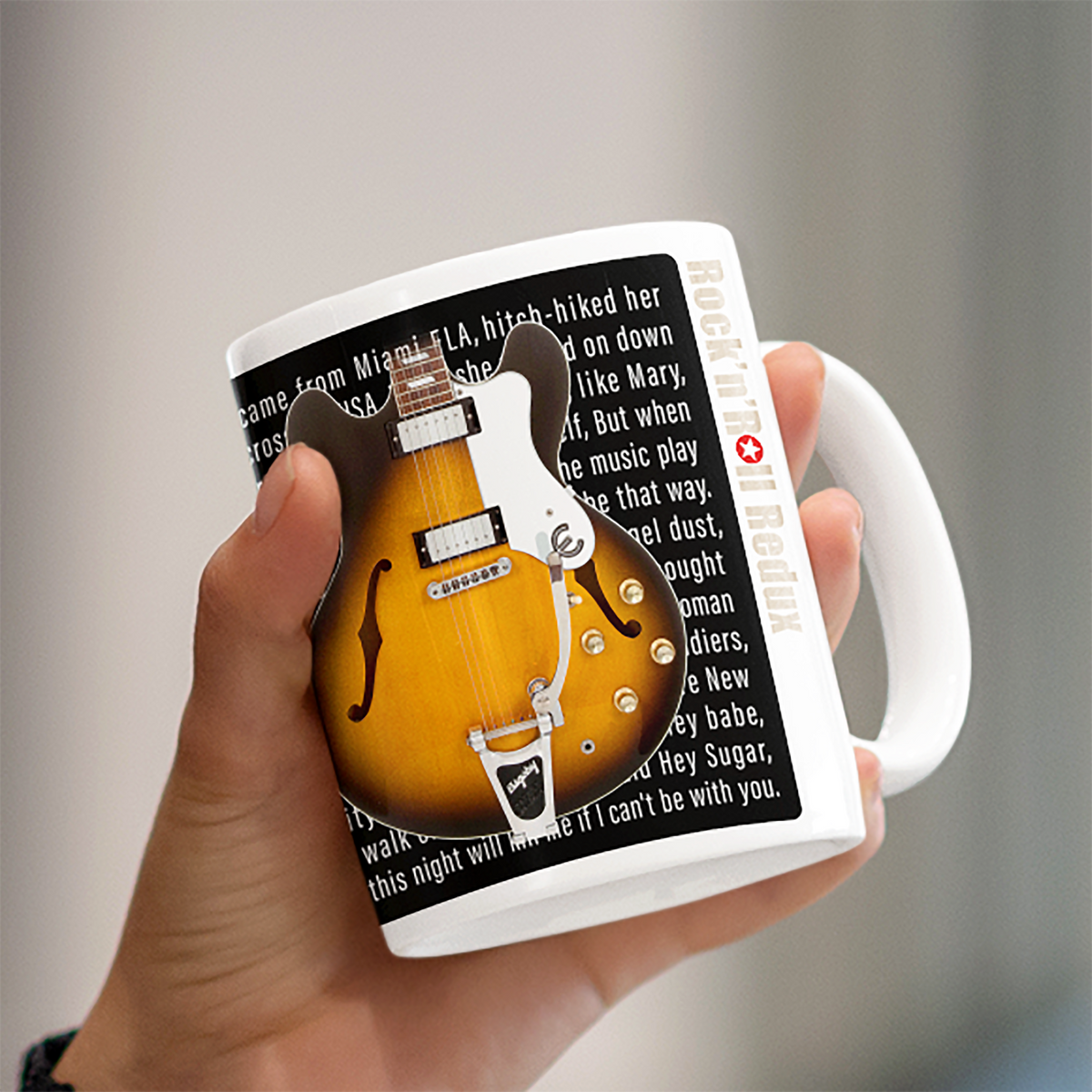 Lou Reed Transformer Riviera Guitar Inspired 11oz Coffee Mug Gift ...