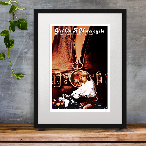 Marianne Faithfull Girl On A Motorcycle Inspired Poster Gallery Quality Giclée Wall Art Print Gift On Archive Paper