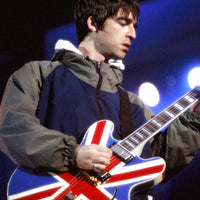 Noel Gallagher Oasis Inspired Union Jack Guitar Limited Edition Print Gift - Custom Epiphone Sheraton Vintage Iconic Rock Guitar