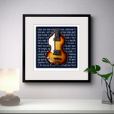 Paul McCartney Violin Bass Beatles Inspired Guitar Print Gift