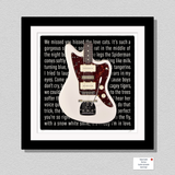 The Cure - Robert Smith Jazzmaster Guitar Inspired Limited Edition Guitar Print Gift - Custom Jazzmaster Gift Vintage Iconic Rock Guitar