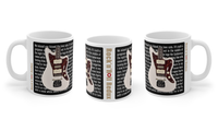 The Cure - Robert Smith Jazzmaster Guitar Inspired Premium Quality 11oz Coffee Mug Gift