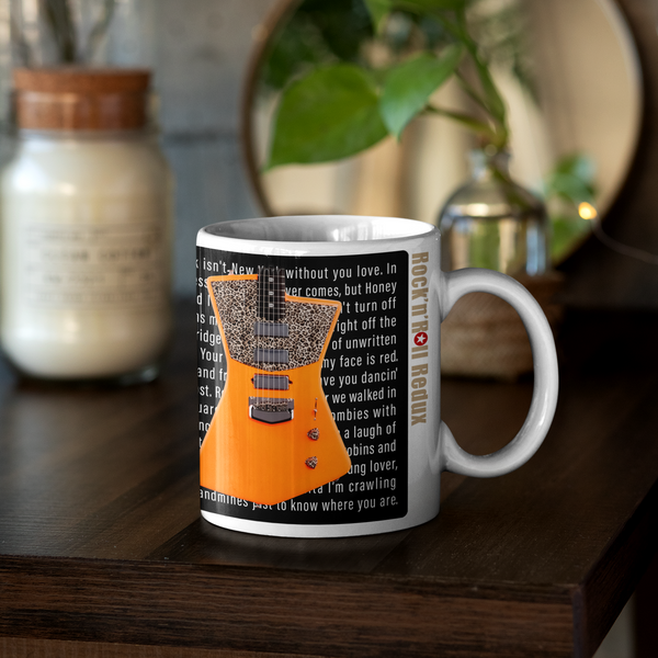 St Vincent Inspired Premium Quality 11oz Coffee Mug Gift - Annie Clark Iconic Guitar